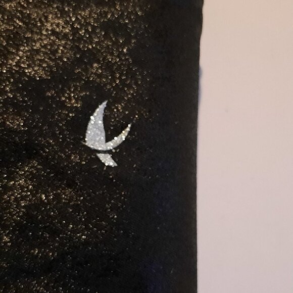 Glyder‎ High Rise Gloss Leggings Size Small Black Shiny Faux Leather Like 28" - Picture 6 of 10